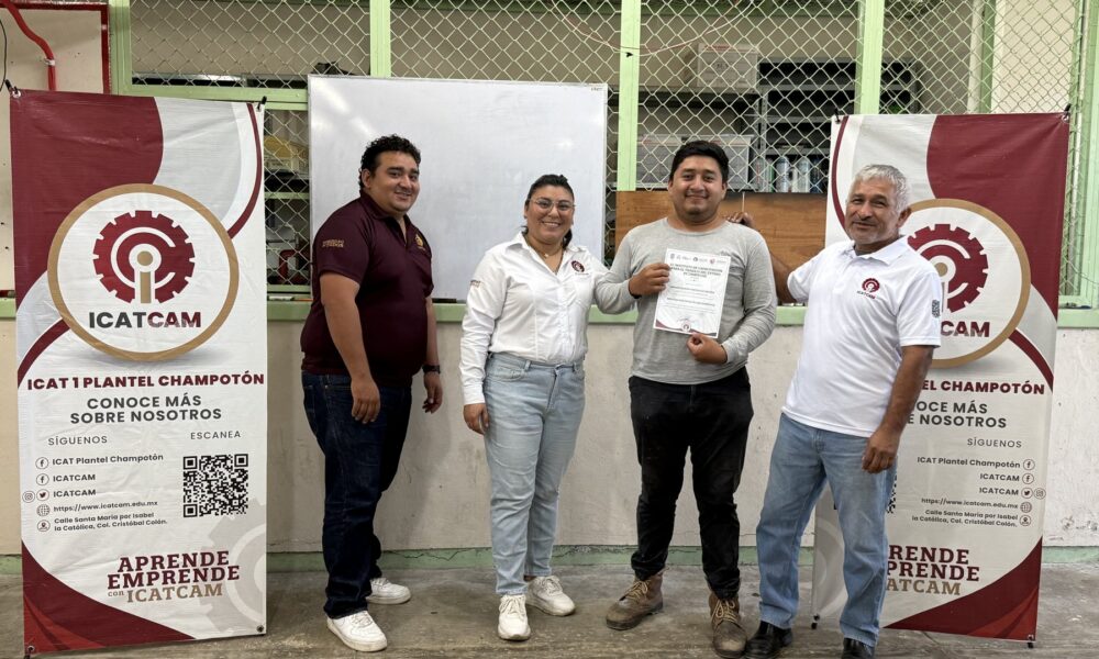 EL ICAT PLANTEL CHAMPOTÓN CELEBRA CON ÉXITO LA FINALIZACIÓN DE LOS CURSOS DE AIRE ACONDICIONADO, REFRIGERACIÓN Y ELECTRICIDAD