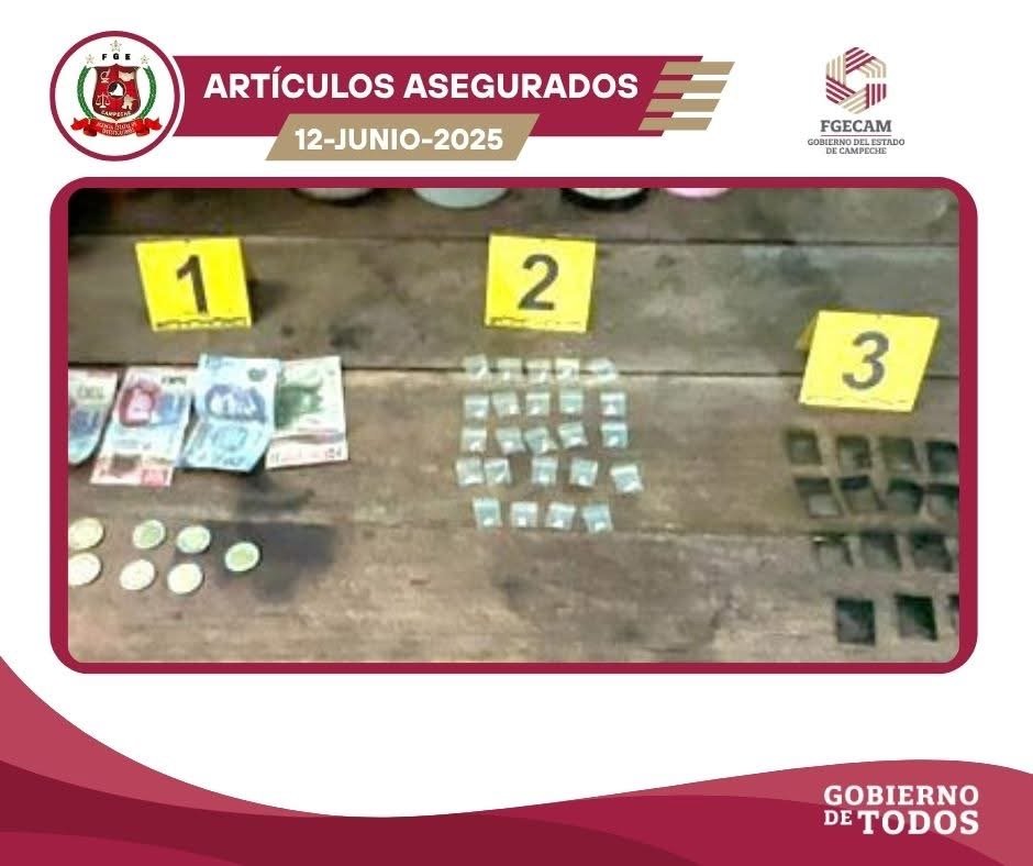 ELEMENTOS DE LA FISCALÍA GENERAL DEL ESTADO DE CAMPECHE REALIZARON UN CATEO EL 12 DE JUNIO DE 2025 EN UN INMUEBLE UBICADO EN LA COLONIA LAURELES, DEL MUNICIPIO DE CHAMPOTÓN, CAMPECHE