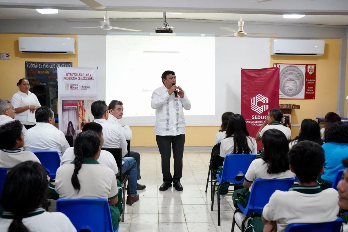 CAMPECHE SE SUMA AL ARRANQUE DE LA CAMPAÑA NACIONAL DE ESTRATEGIA EN EL AULA PARA LA PREVENCIÓN DE ADICCIONES