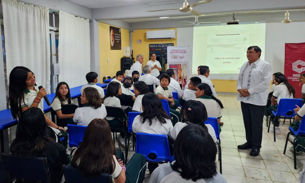 CAMPECHE SE SUMA AL ARRANQUE DE LA CAMPAÑA NACIONAL DE ESTRATEGIA EN EL AULA PARA LA PREVENCIÓN DE ADICCIONES