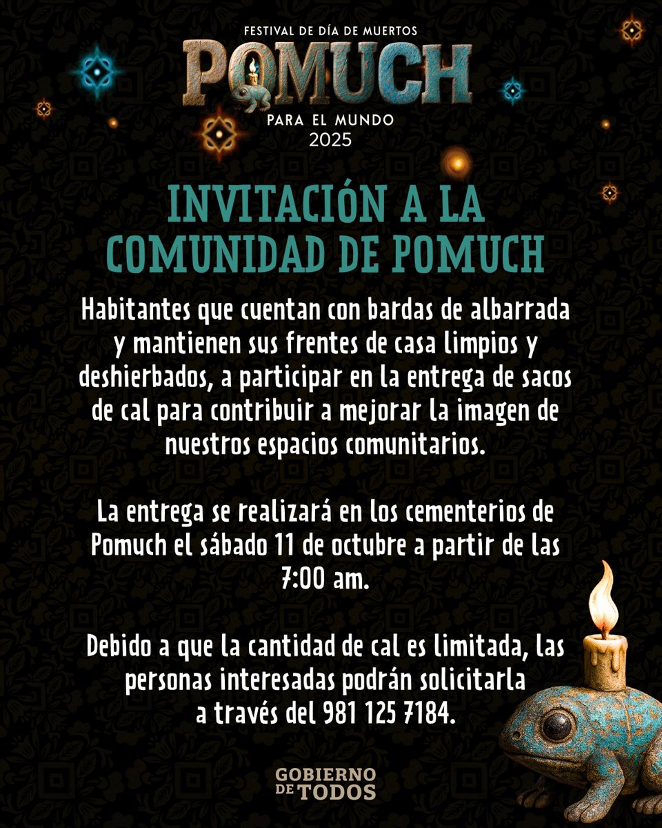 ENTREGARÁN PINTURA Y CAL EN POMUCH PARA PRESERVAR LAS TRADICIONES COMUNITARIAS