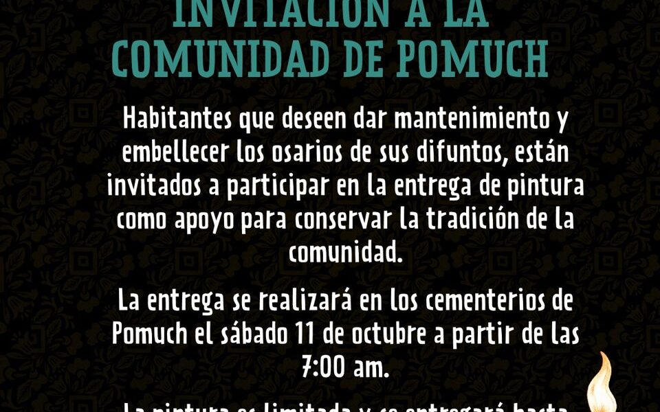 ENTREGARÁN PINTURA Y CAL EN POMUCH PARA PRESERVAR LAS TRADICIONES COMUNITARIAS