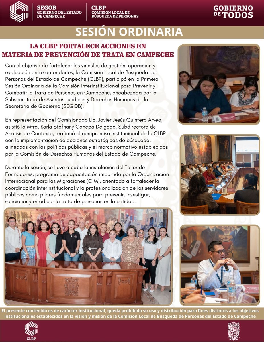 CLBP RECIBE CAPACITACIÓN EN MATERIA CONTRA LA TRATA DE PERSONAS