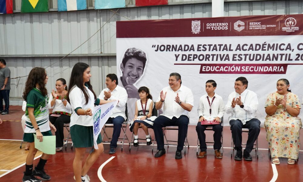 PARTICIPAN 380 ALUMNOS DE SECUNDARIA EN JORNADA ESTATAL ACADÉMICA, CULTURAL Y DEPORTIVA