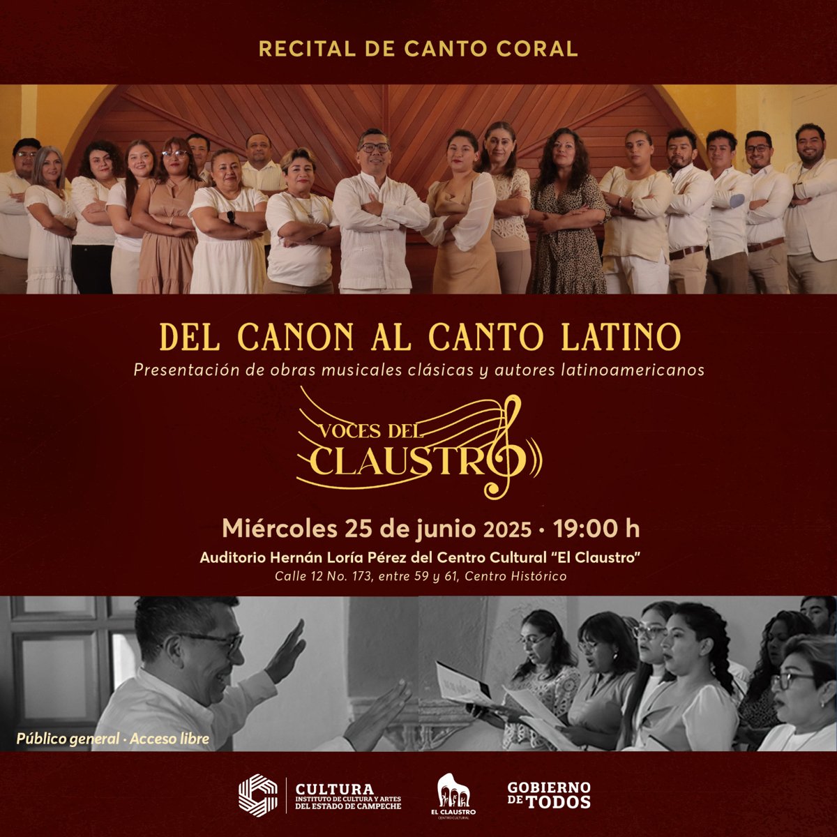EL CORO VOCES DEL CLAUSTRO OFRECE PROGRAMA DEL CANON AL CANTO LATINO