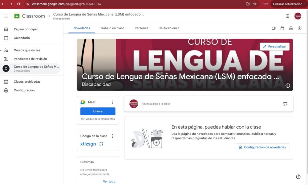 INICIA CURSO DE LENGUA DE SEÑAS MEXICANA PARA EL SECTOR TURÍSTICO