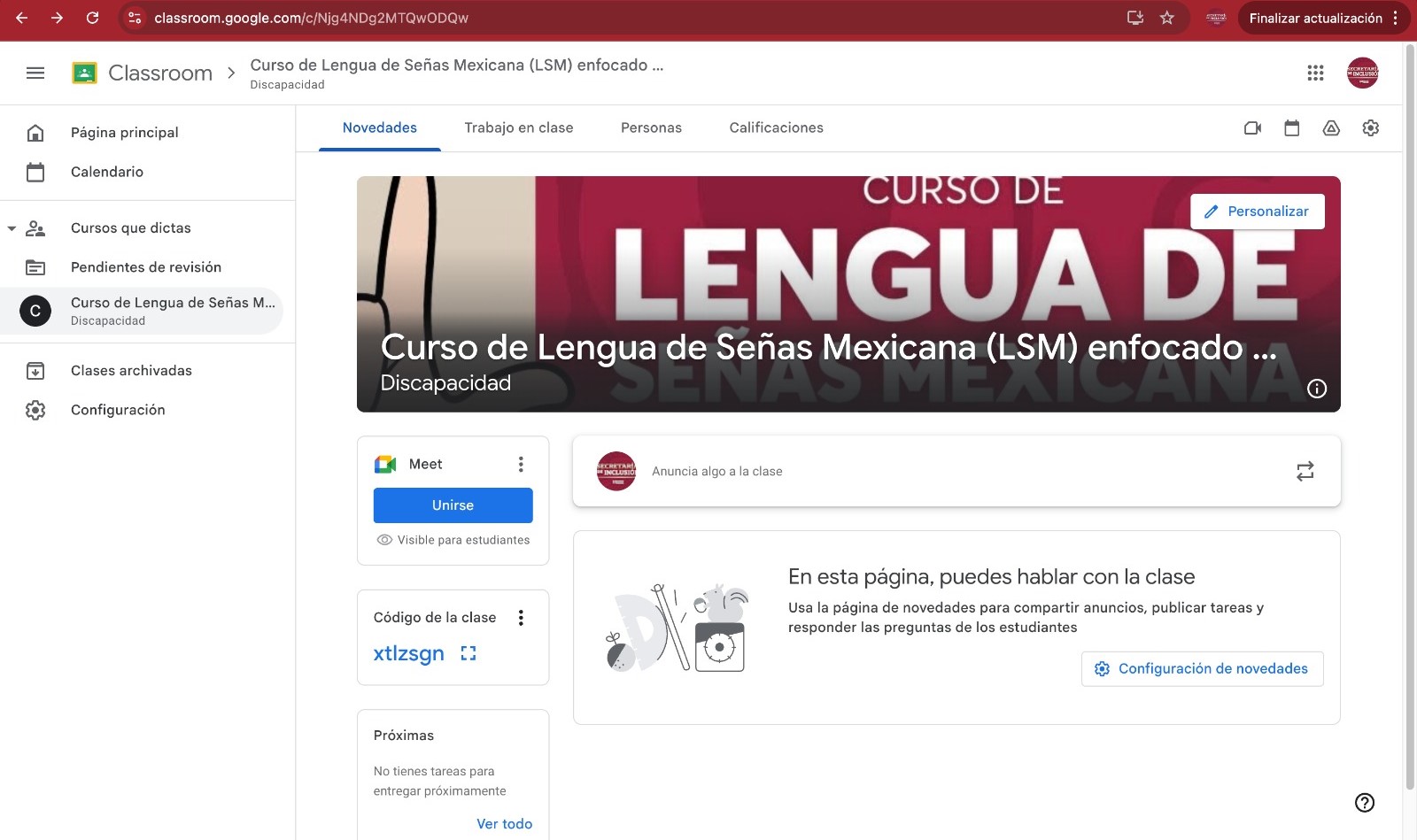 INICIA CURSO DE LENGUA DE SEÑAS MEXICANA PARA EL SECTOR TURÍSTICO