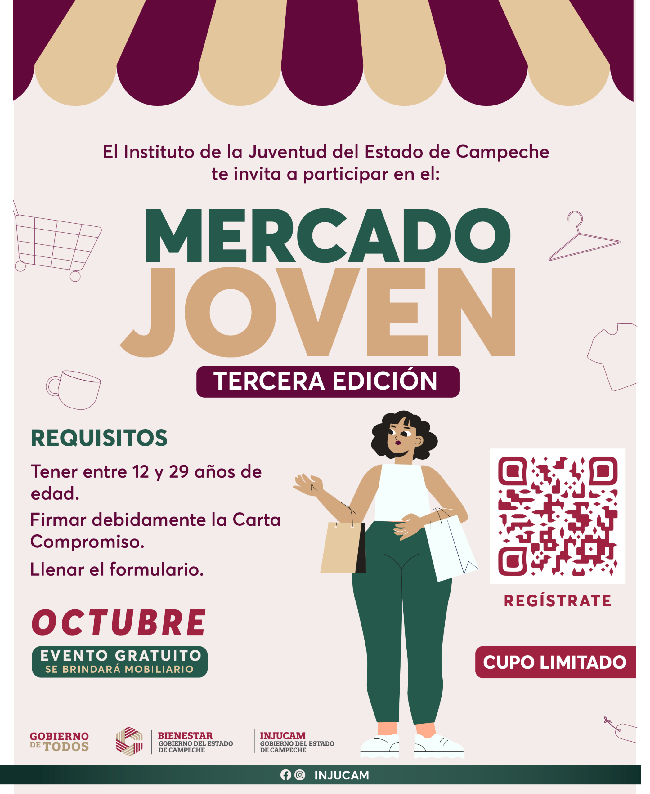 INJUCAM REALIZARÁ TERCERA EDICIÓN DE MERCADO JOVEN