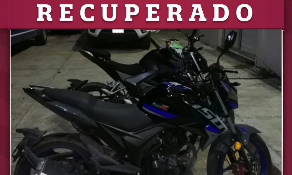 POLICÍA ESTATAL ASEGURA DOS MOTOCICLETAS CON REPORTE DE ROBO EN CIUDAD DEL CARMEN
