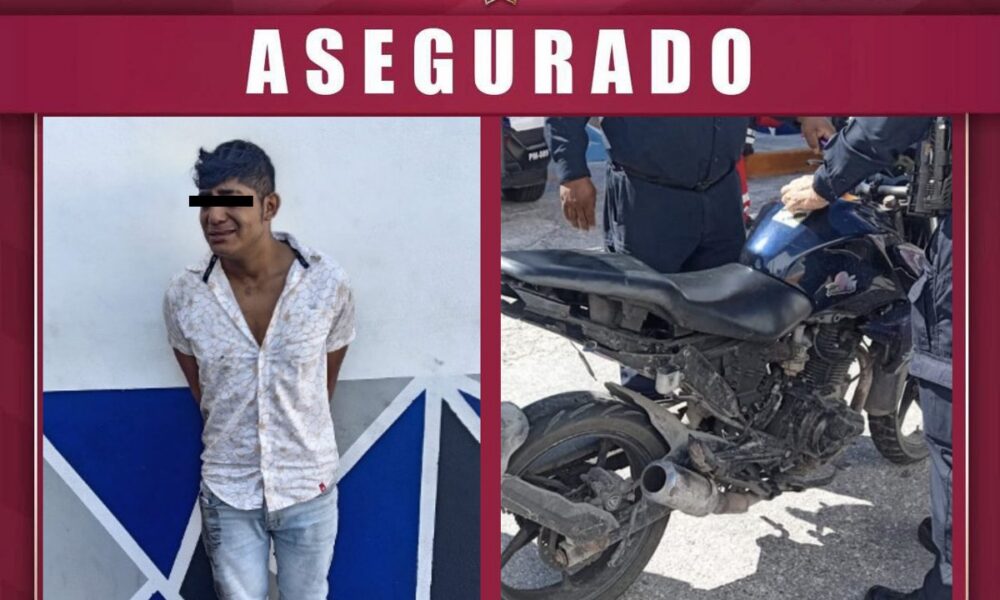 MOTOCICLETA ASEGURADA DURANTE PATRULLAJE PREVENTIVO