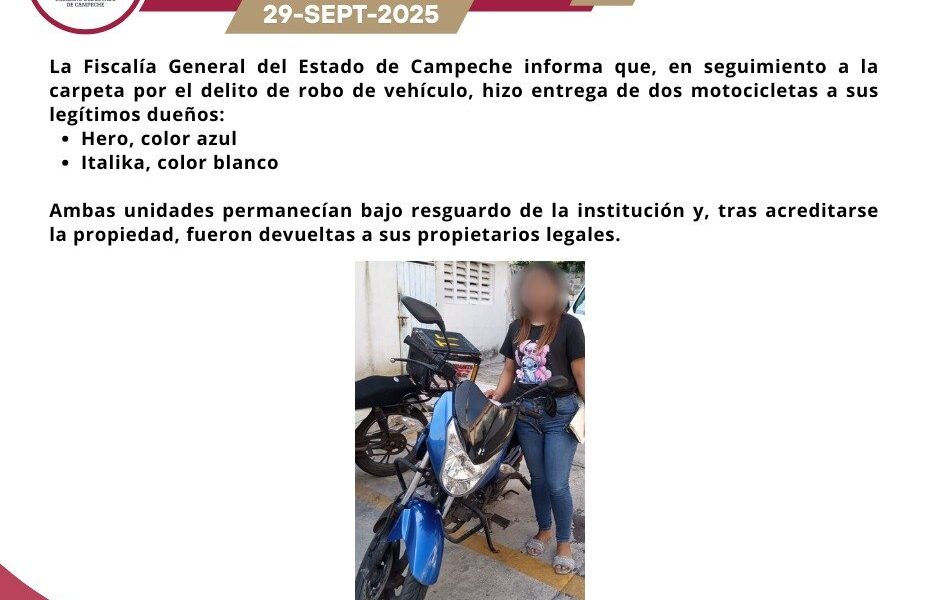ENTREGA DE VEHÍCULOS