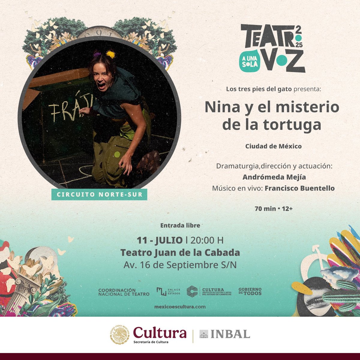 MAÑANA EN CARTELERA TEATRAL: “NINA Y EL MISTERIO DE LA TORTUGA”