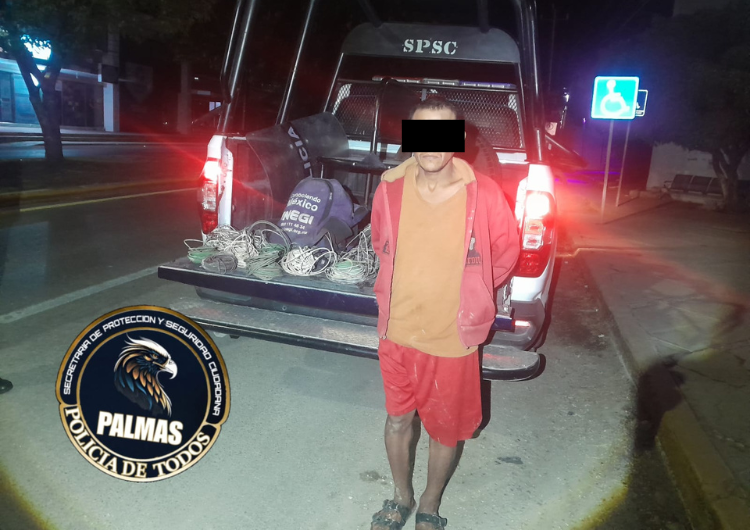SPSC ASEGURA A SUJETO EN LA CAPITAL DEL ESTADO
