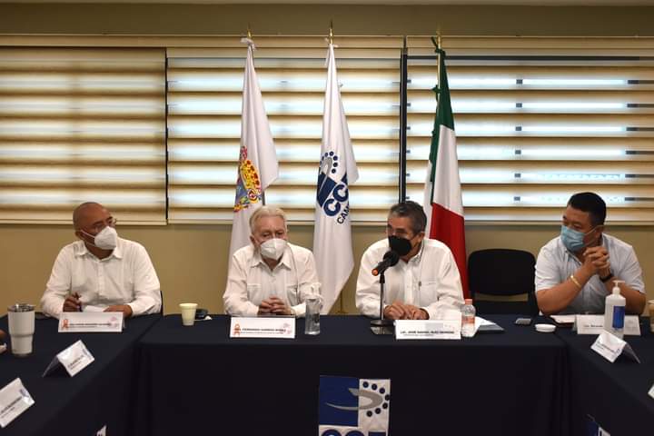 Reunión De Trabajo Entre Titular De La Sedeco, Fernando Gamboa Rosas, El Consejo Coordinador Empresarial Y El Presidente Del Fideicomiso De 2% Sobre Nómina, Ricardo Luis Gómez