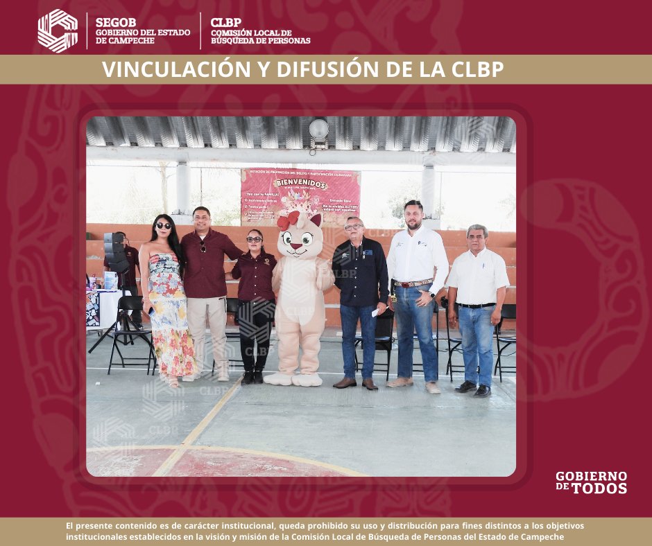 LA COMISIÓN LOCAL DE BÚSQUEDA DE PERSONAS DEL ESTADO DE CAMPECHE PARTICIPA EN LA ESTACIÓN DE PREVENCIÓN DEL DELITO Y PARTICIPACIÓN CIUDADANA