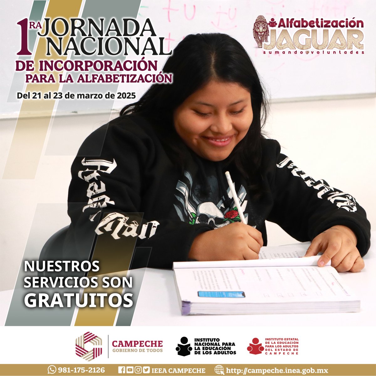 IEEA REALIZARÁ EN CAMPECHE JORNADA DE INCORPORACIÓN EN ALFABETIZACIÓN