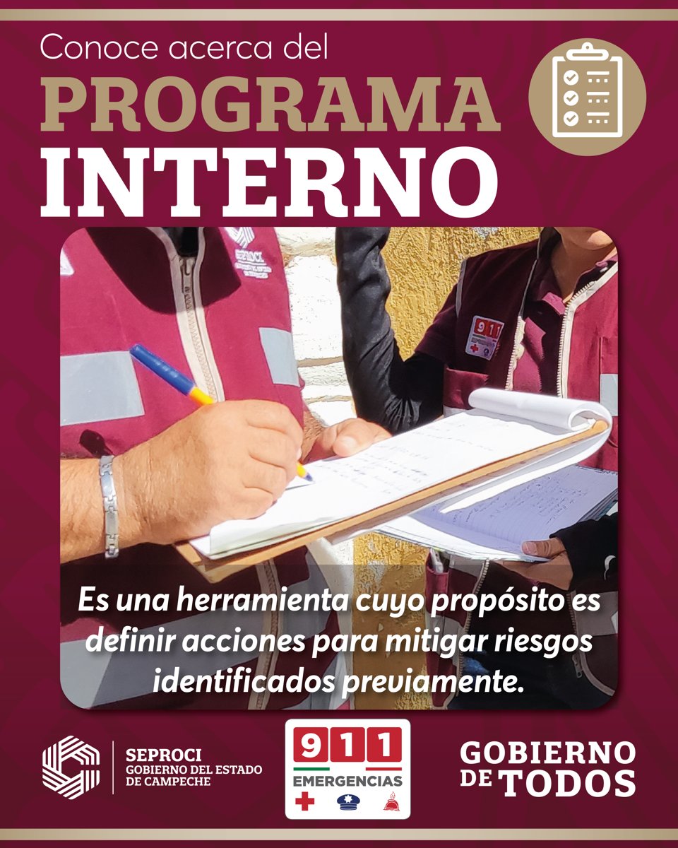 CONOCE SOBRE EL PROGRAMA INTERNO DE PROTECCIÓN CIVIL