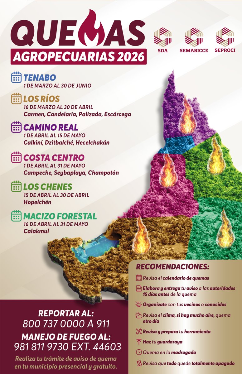 CALENDARIO DE QUEMAS 2026