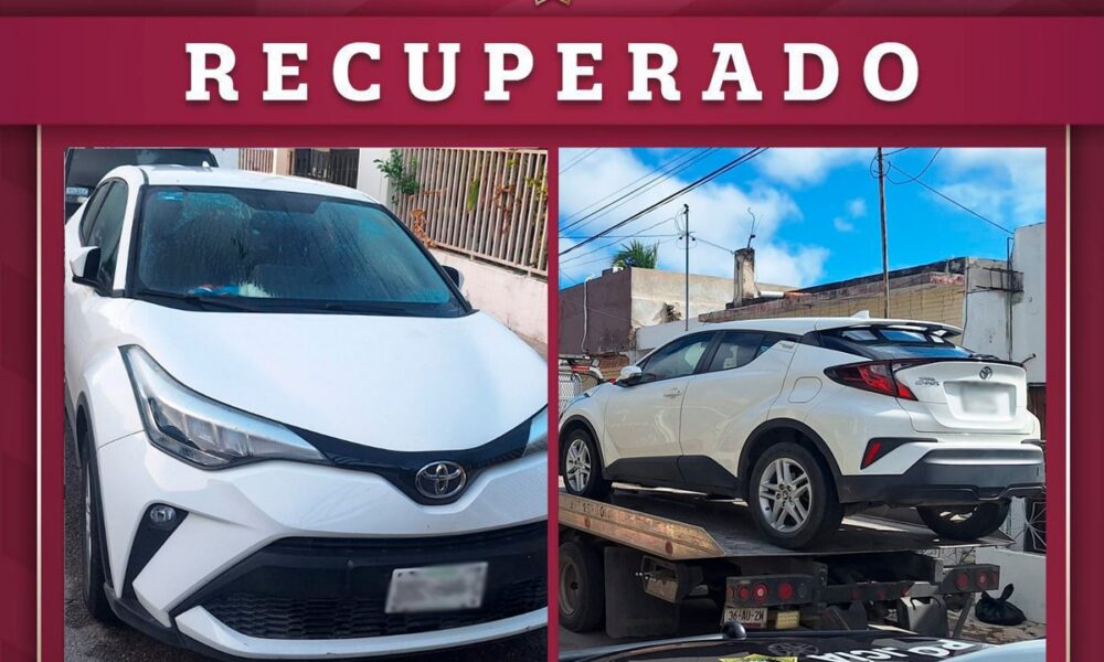 ASEGURA POLICÍA ESTATAL VEHÍCULO CON IRREGULARIDADES EN SAN ROMÁN