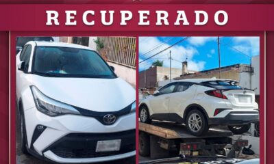 ASEGURA POLICÍA ESTATAL VEHÍCULO CON IRREGULARIDADES EN SAN ROMÁN