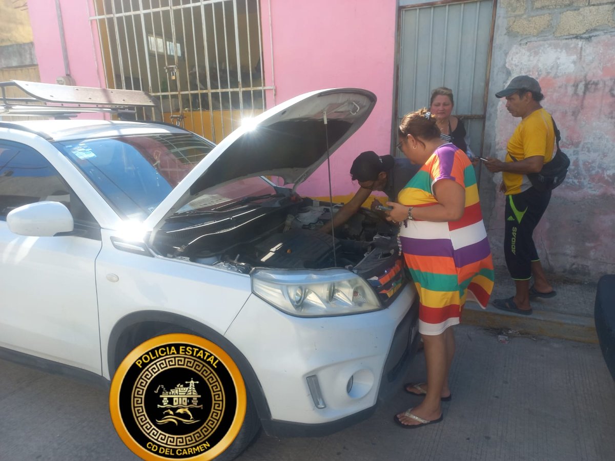 RECUPERAN VEHÍCULO ROBADO EN CIUDAD DEL CARMEN