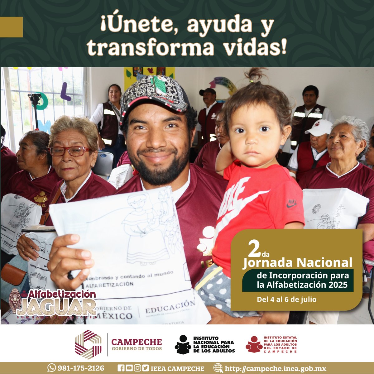 IEEA REALIZA EN CAMPECHE JORNADA DE INCORPORACIÓN PARA LA ALFABETIZACIÓN