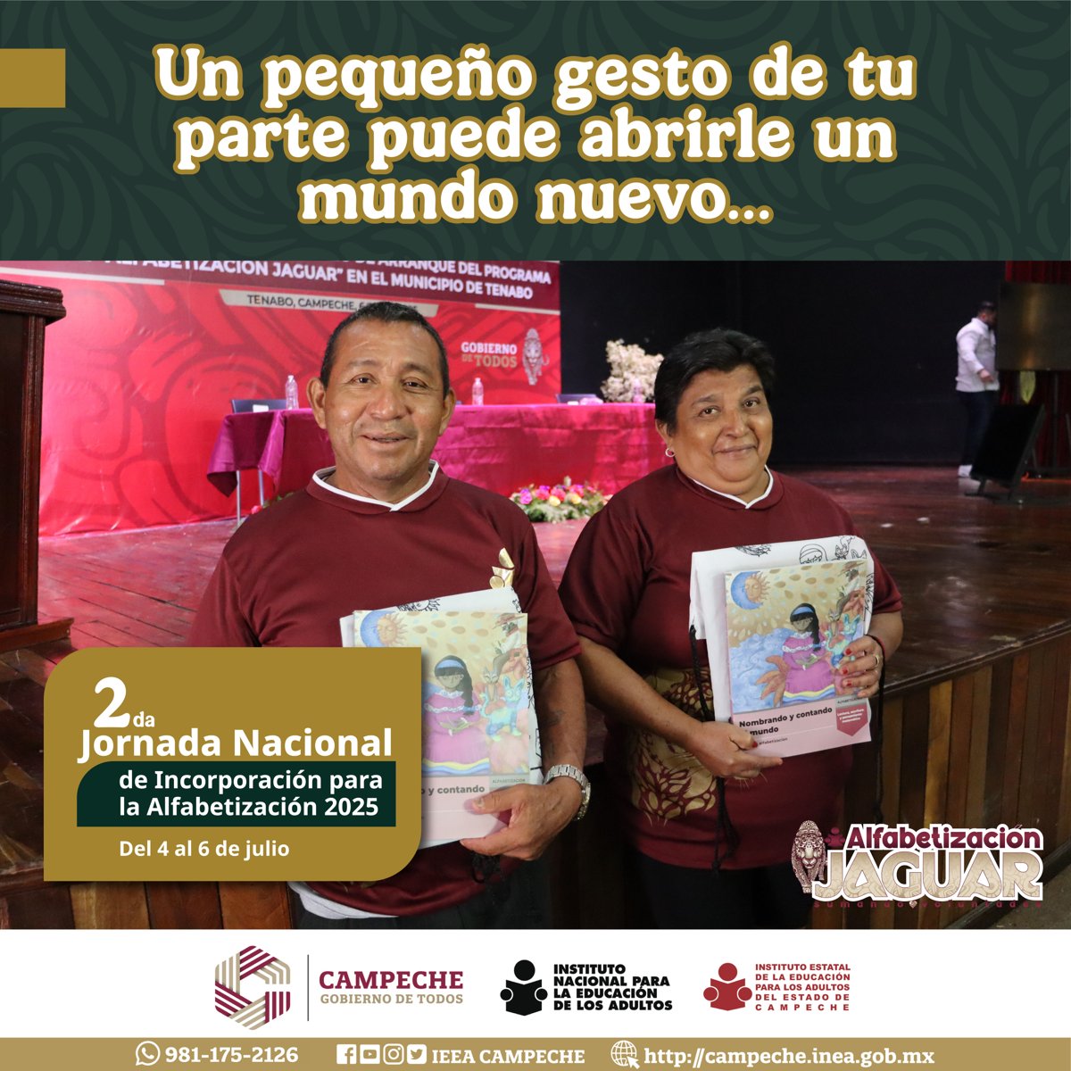 IEEA REALIZA EN CAMPECHE JORNADA DE INCORPORACIÓN PARA LA ALFABETIZACIÓN