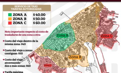 CLASIFICACIÓN DE ZONAS Y TARIFAS DE TAXIS EN SAN FRANCISCO DE CAMPECHE