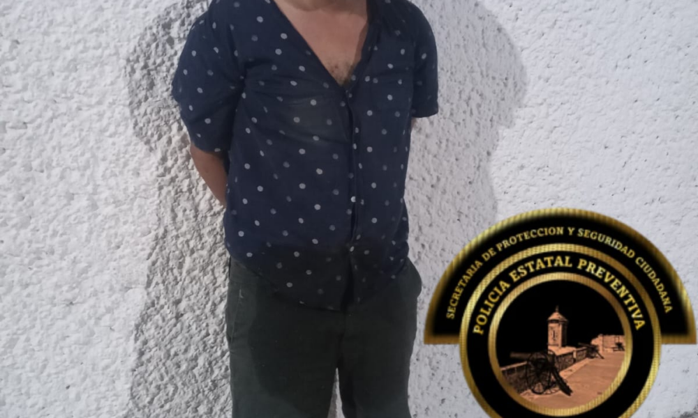 SPSC ASEGURA A SUJETO EN LA CAPITAL DEL ESTADO