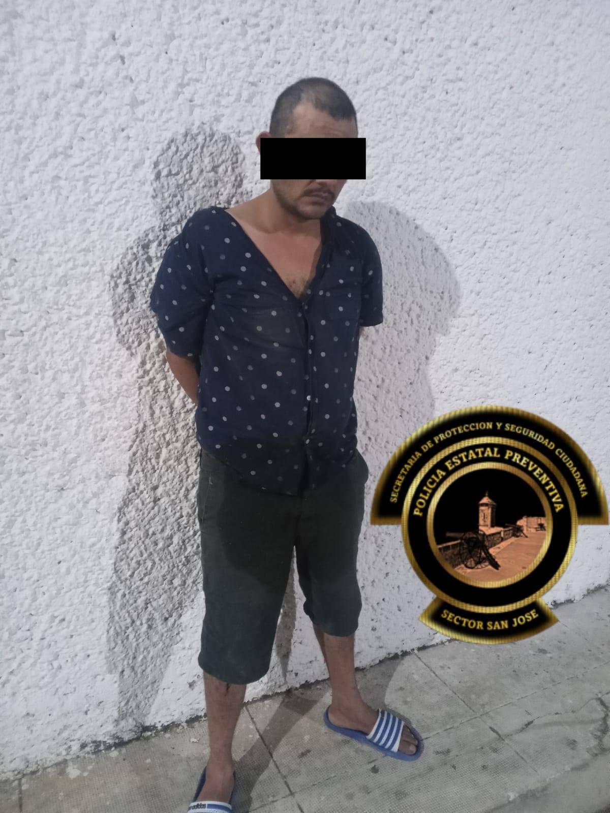 SPSC ASEGURA A SUJETO EN LA CAPITAL DEL ESTADO