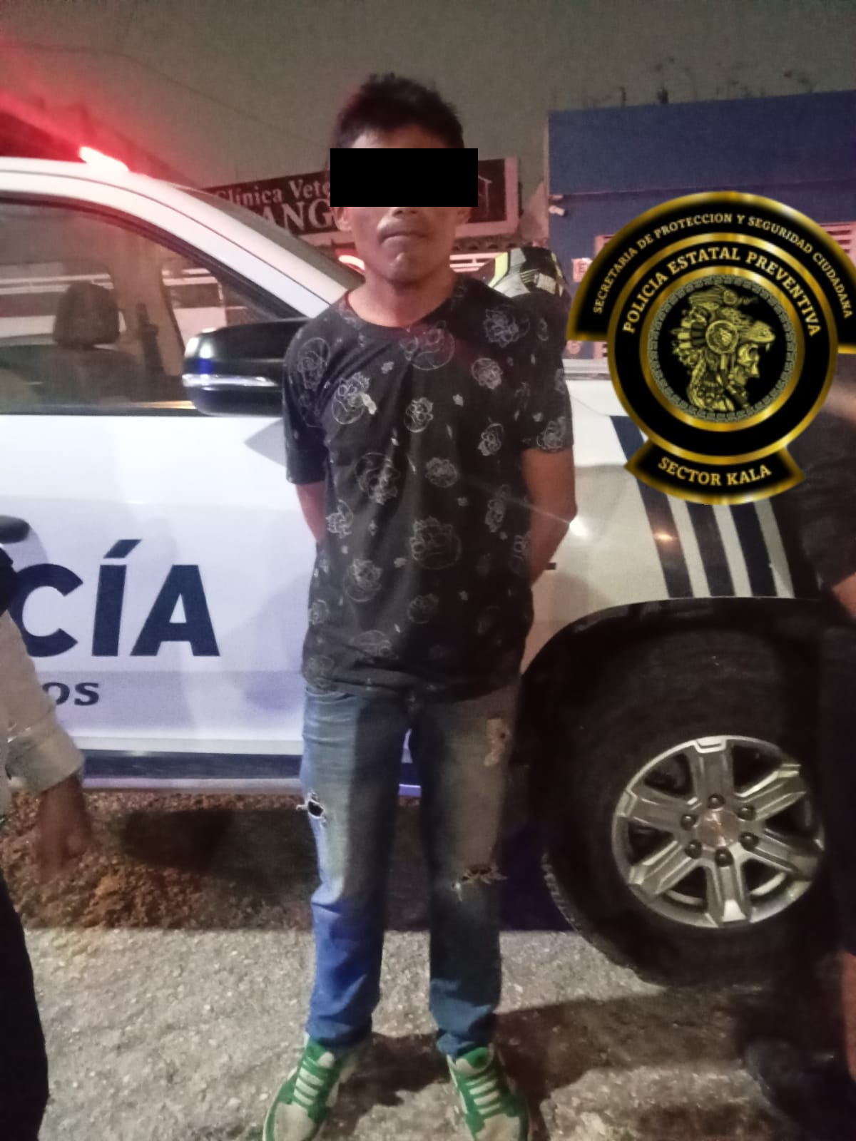 SPSC ASEGURA A DOS PERSONAS EN POSESIÓN DE PRESUNTA DROGA EN LA CAPITAL DEL ESTADO