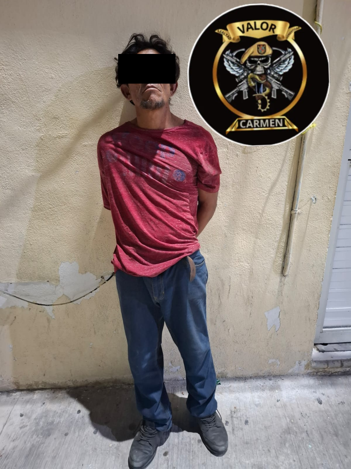SPSC ASEGURA A SUJETO EN EL MUNICIPIO DE CARMEN