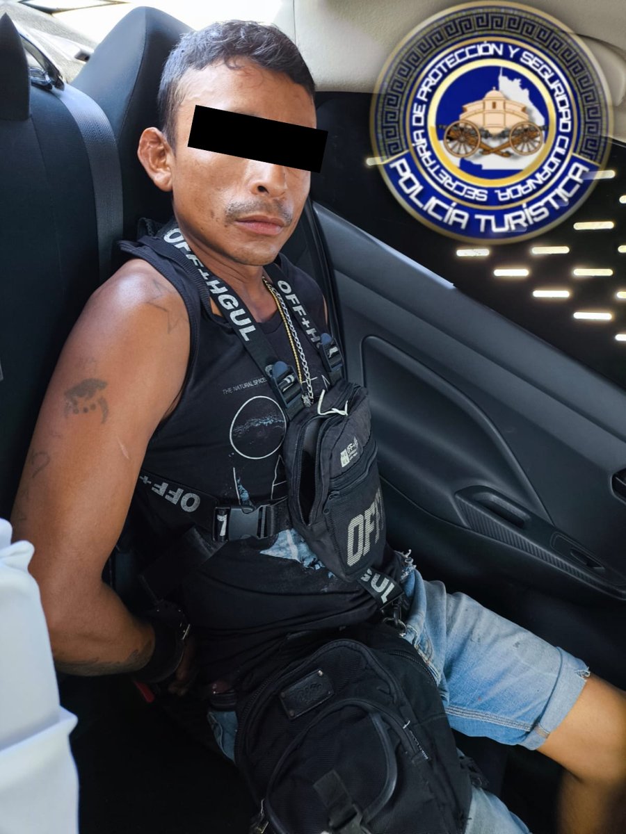 SPSC ASEGURA A SUJETO POR PRESUNTO ROBO EN LA CAPITAL DEL ESTADO