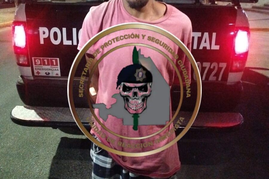 SPSC ASEGURA A SUJETO EN LA CAPITAL DEL ESTADO