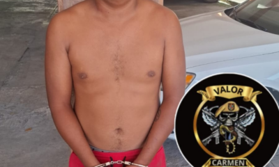 SPSC ASEGURA A SUJETO EN POSESIÓN DE PRESUNTA DROGA EN CARMEN