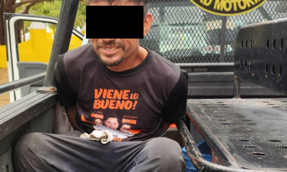 SPSC ASEGURA A SUJETO EN LA CAPITAL DEL ESTADO