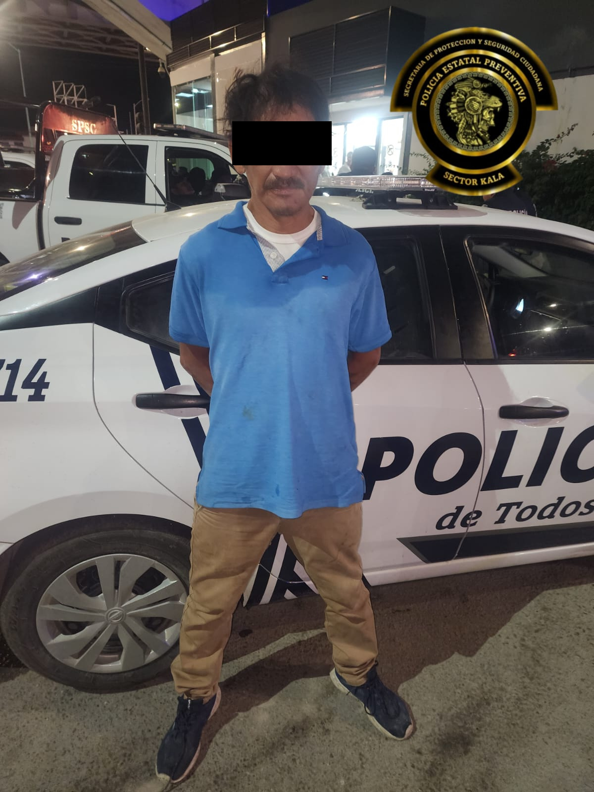 SPSC ASEGURA A SUJETO EN LA CAPITAL DEL ESTADO