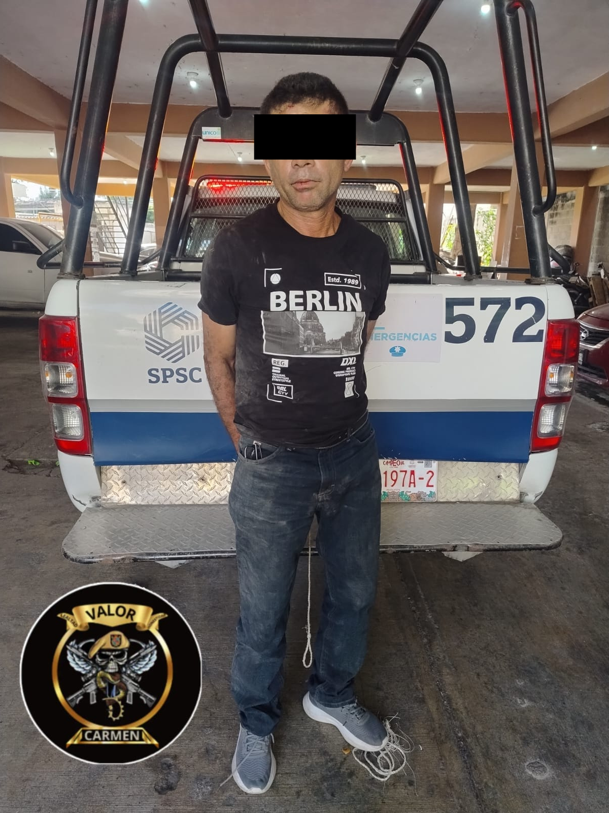 SPSC ASEGURA A SUJETO EN EL MUNICIPIO DE CARMEN