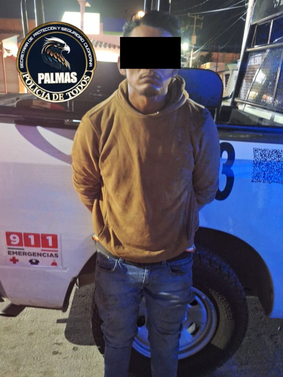 SPSC ASEGURA A SUJETO EN LA CAPITAL DEL ESTADO