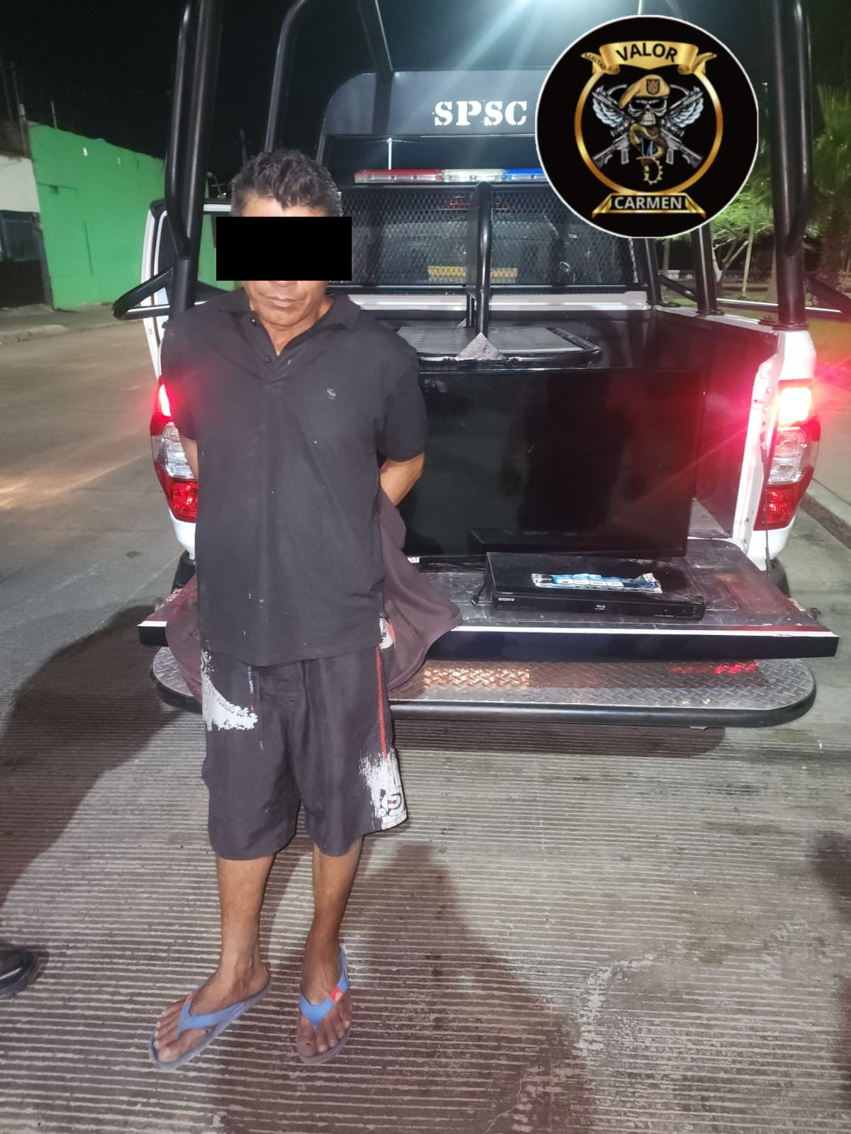SPSC ASEGURA A SUJETO EN EL MUNICIPIO DE CARMEN