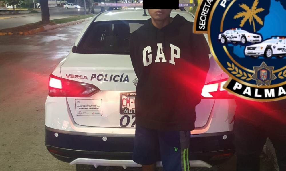 SPSC ASEGURA A SUJETO EN POSESIÓN DE PRESUNTA DROGA EN LA CAPITAL DEL ESTADO