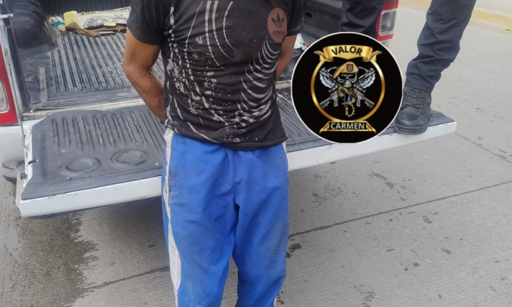 SPSC ASEGURA A SUJETO EN EL MUNICIPIO DE CARMEN
