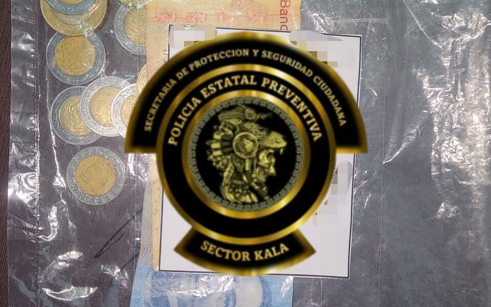 SPSC ASEGURA A DOS PERSONAS EN POSESIÓN DE PRESUNTA DROGA EN LA CAPITAL DEL ESTADO