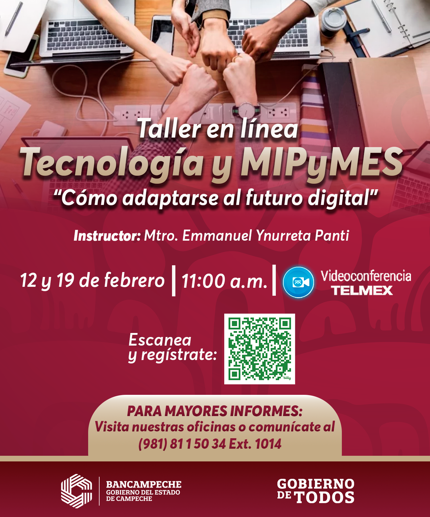 BANCAMPECHE INVITA AL TALLER EN LÍNEA: TECNOLOGÍA Y MIPYMES “CÓMO ADAPTARSE AL FUTURO DIGITAL”