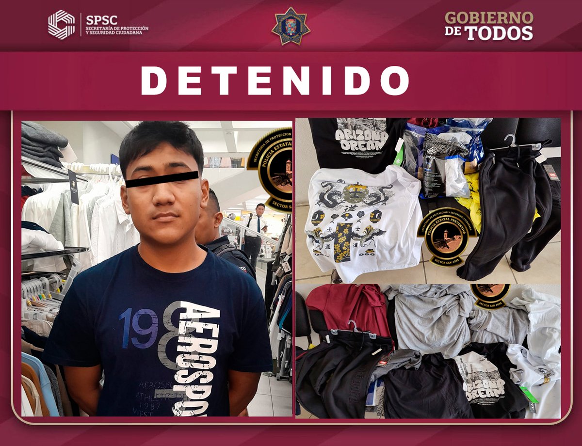 DETENCIÓN POR ROBO A TIENDA DEPARTAMENTAL EN CAMPECHE