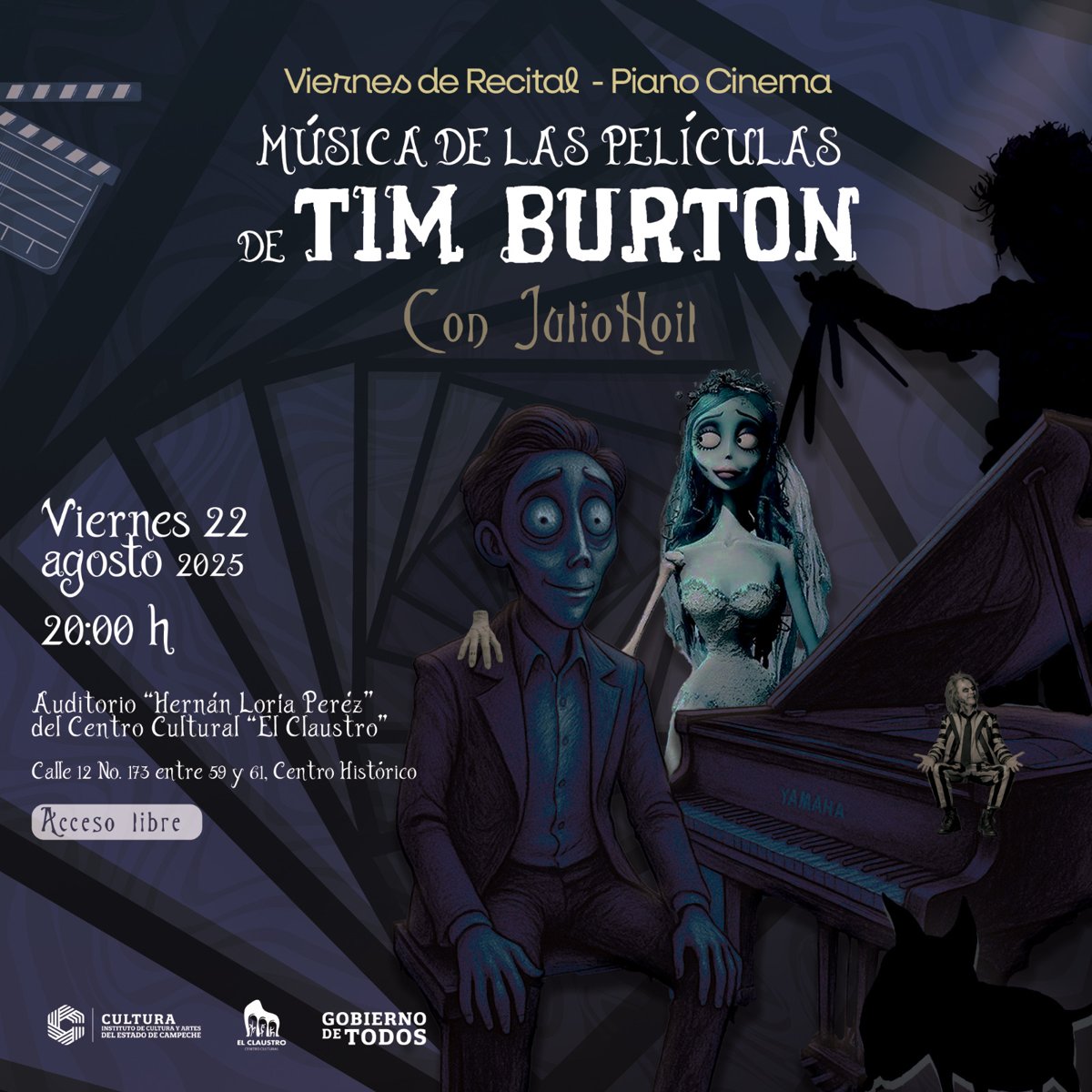 PIANO CINEMA PRESENTA GÓTICAS MELODÍAS DE TIM BURTON