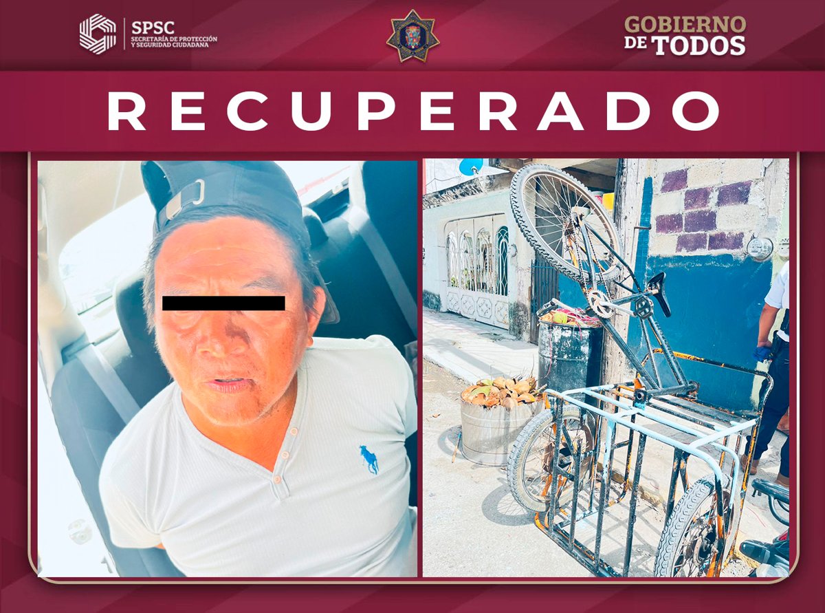 DETIENEN A SUJETO POR PRESUNTO ROBO DE TRICICLO EN LA ESPERANZA