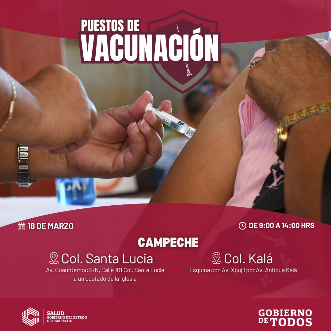 GARANTIZADAS LAS VACUNAS DEL ESQUEMA BÁSICO EN TODO EL SECTOR SALUD