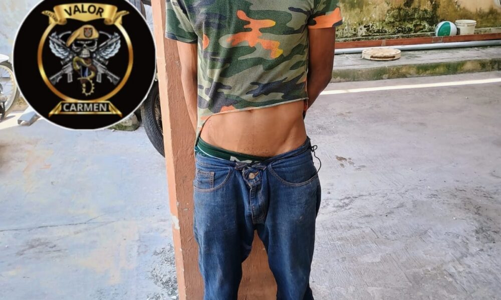 SPSC ASEGURA A SUJETO EN EL MUNICIPIO DE CARMEN