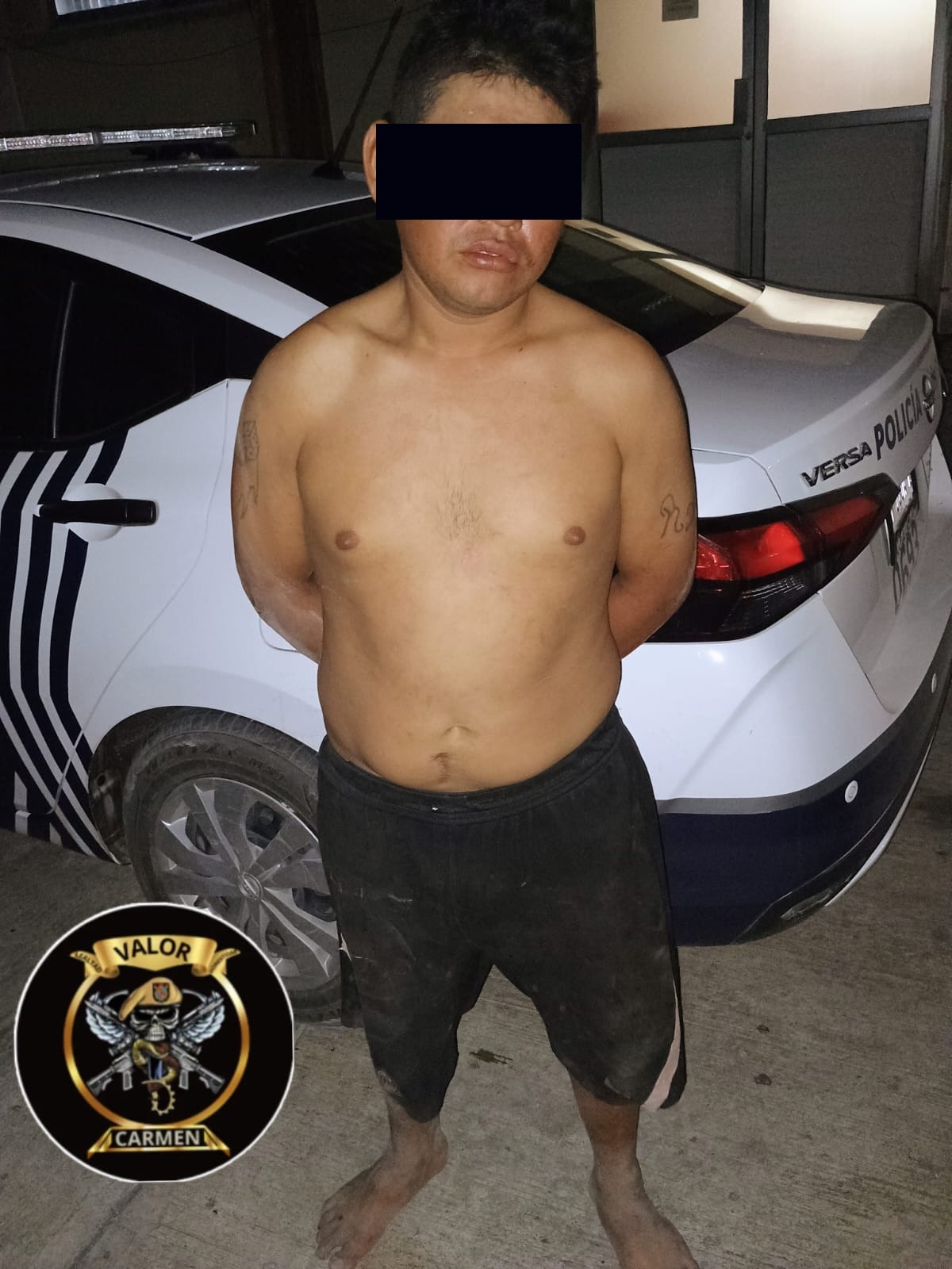 SPSC ASEGURA A SUJETO EN EL MUNICIPIO DE CARMEN